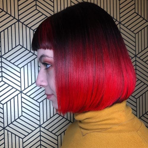 Bright Red ombre