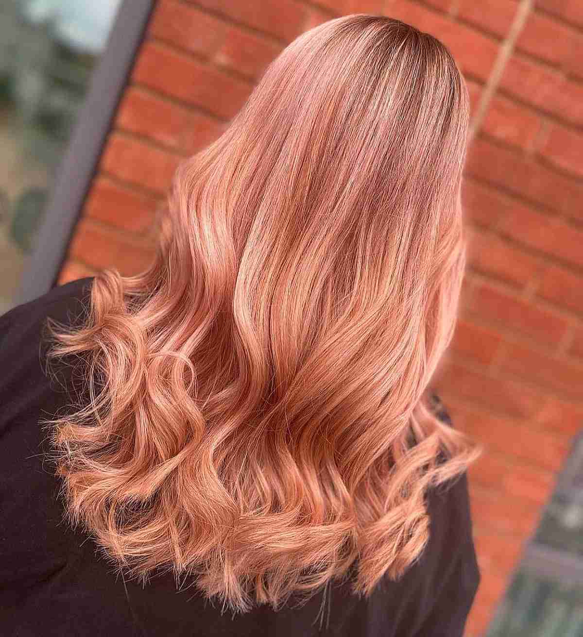 Champagne Rose Gold Balayage