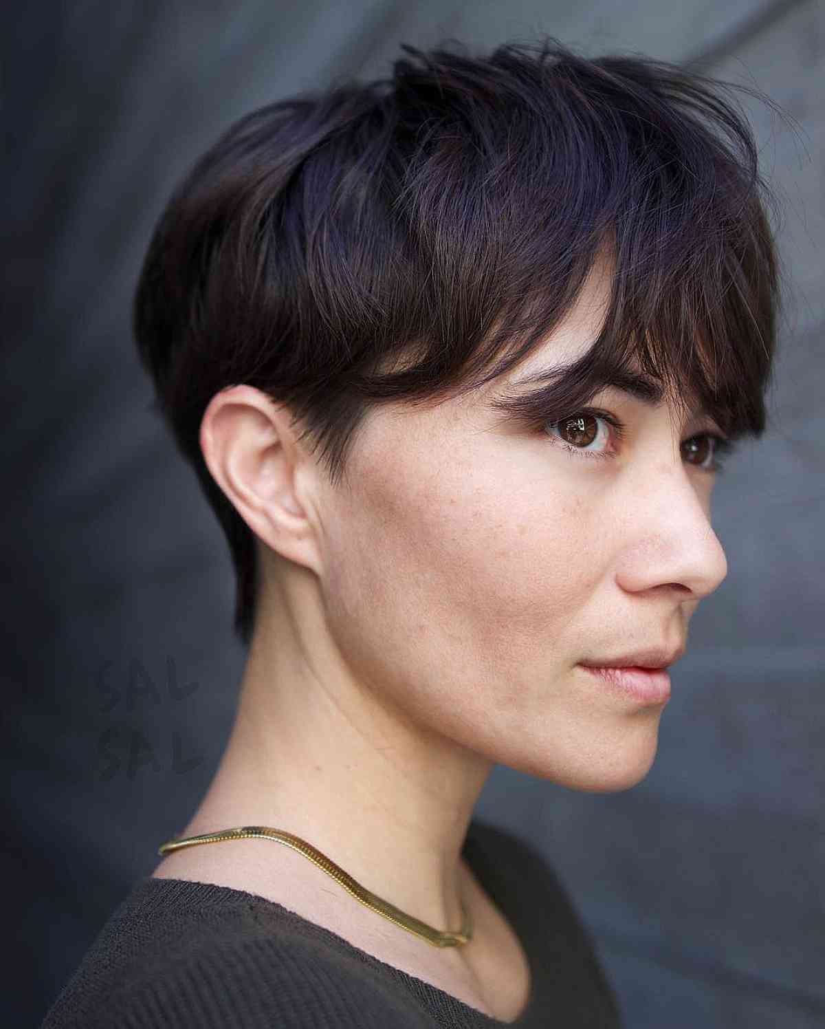 Choppy Long Pixie with Fringe