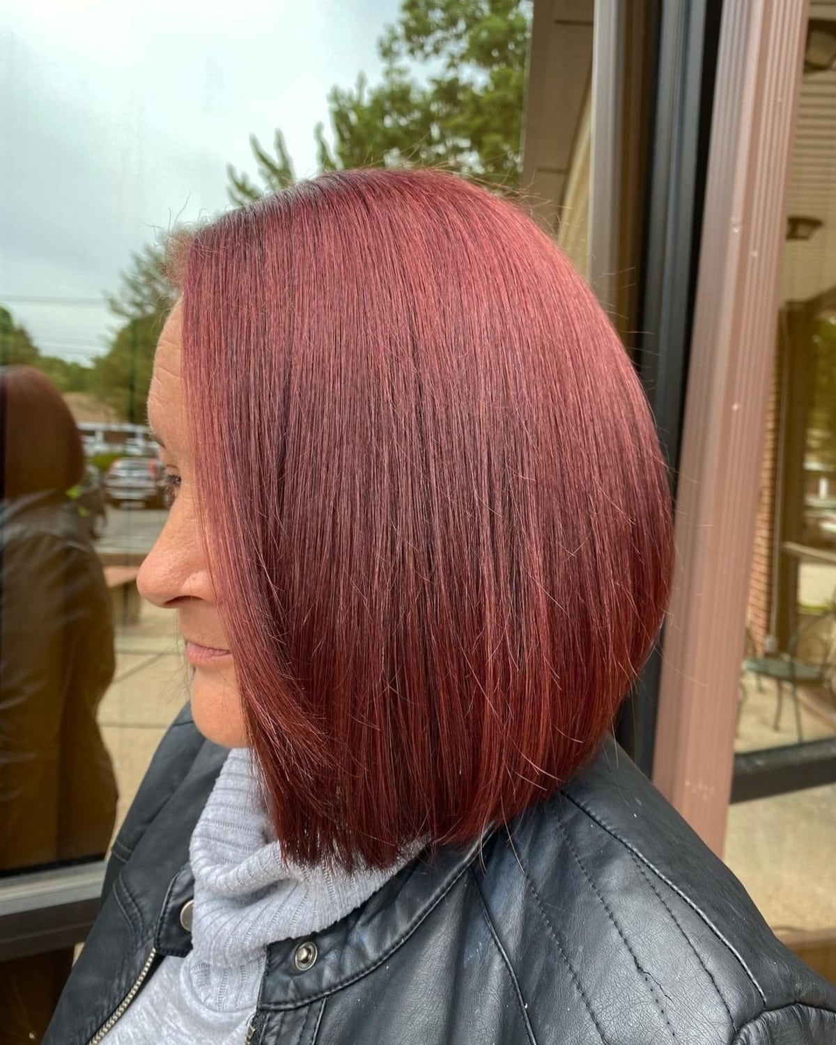 Copper maroon for older women