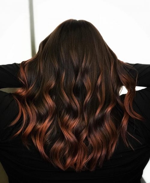 Copper Red Ombre Hair