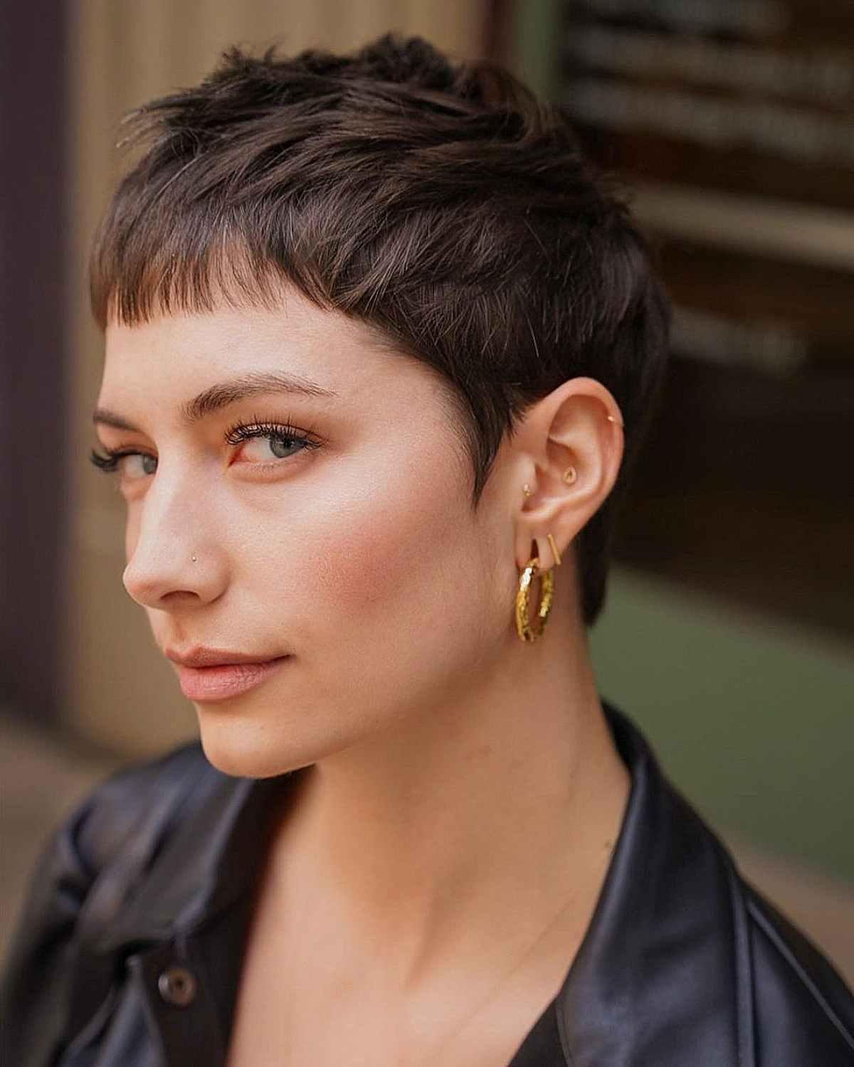 Cute Choppy Pixie with Micro Bangs