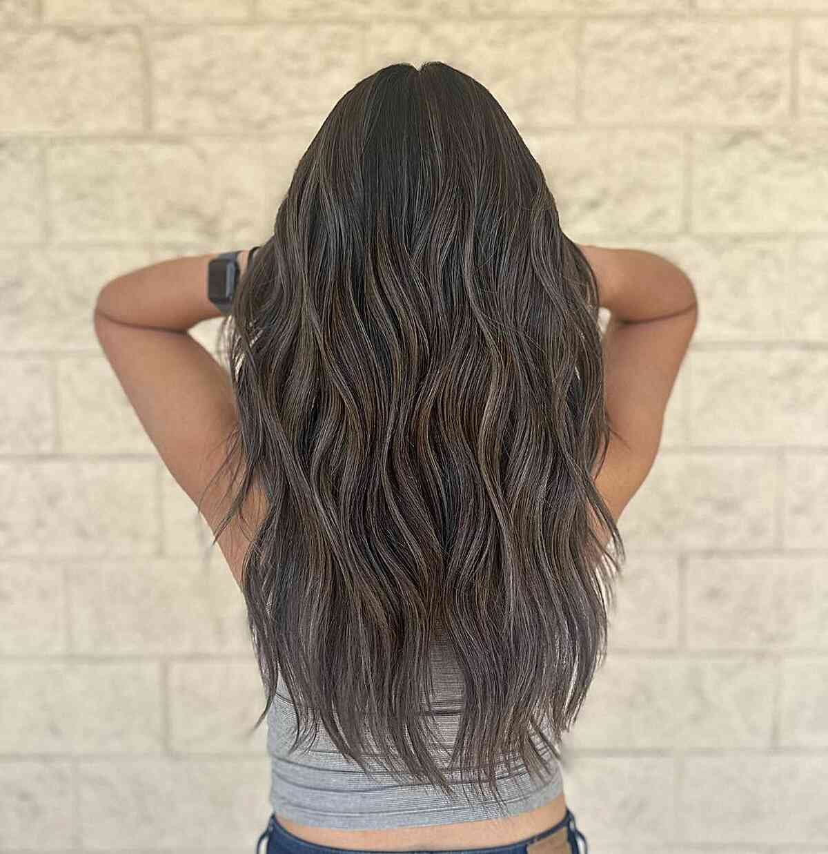 Dark Ash Brown Balayage Hair