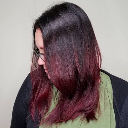 Dark to Light Burgundy Ombre