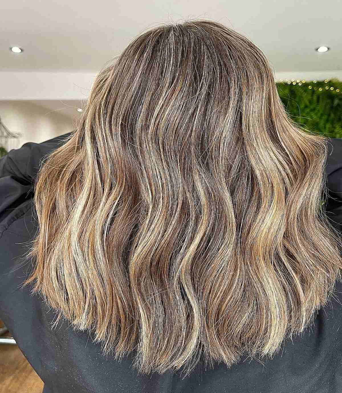 Dimensional Blonde-Brown Reverse Balayage