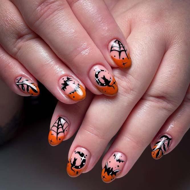 Halloween French Nails