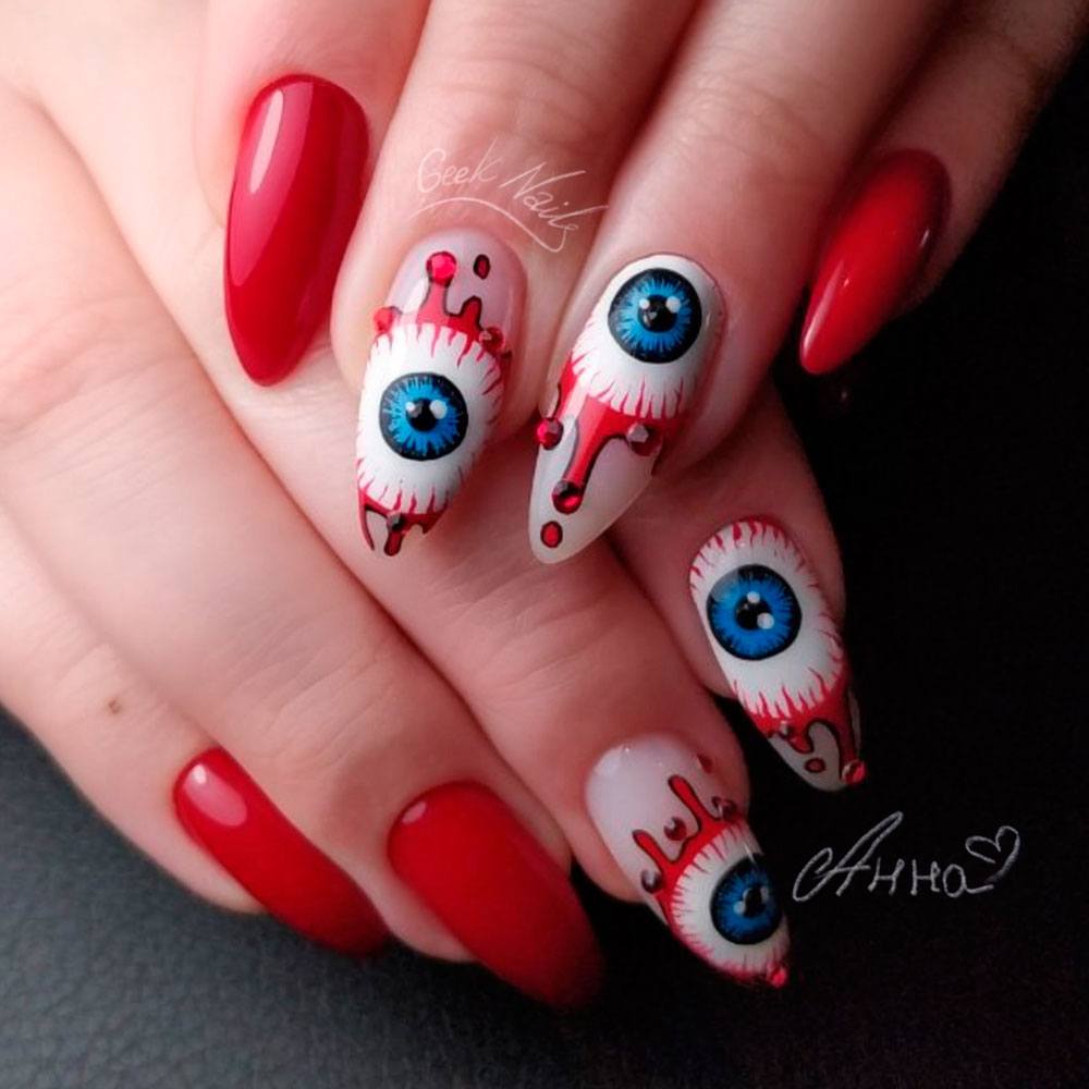 Monster Eyes Nail Art