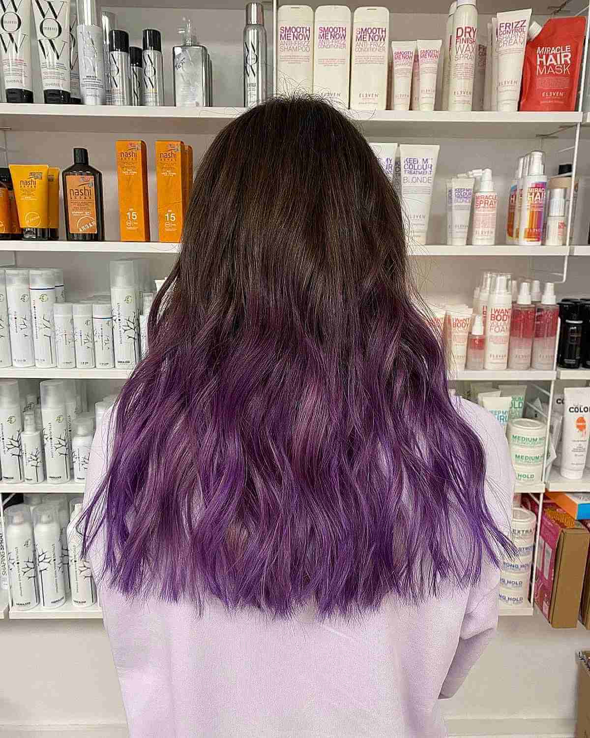 Purple Ombre Balayage Foilayage