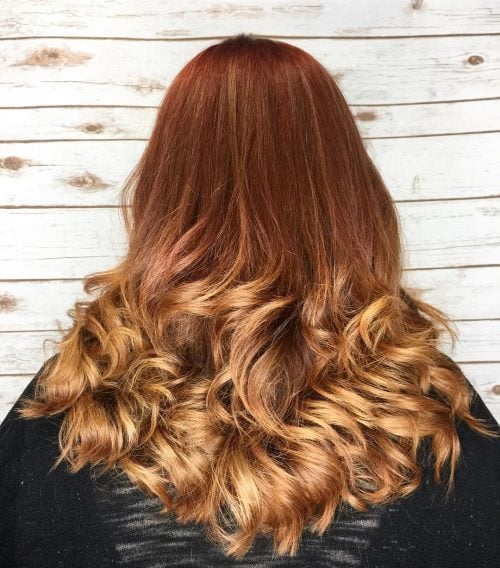 Red Auburn ombre