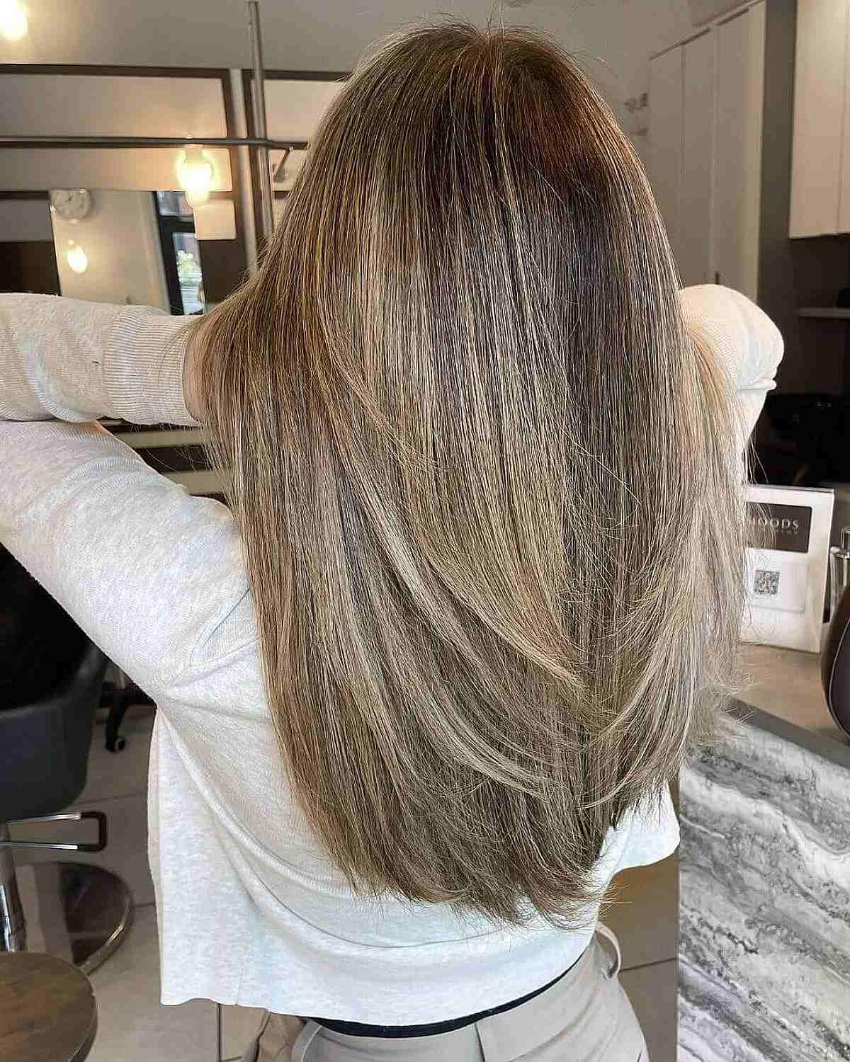 Reverse Balayage with Shadow Root