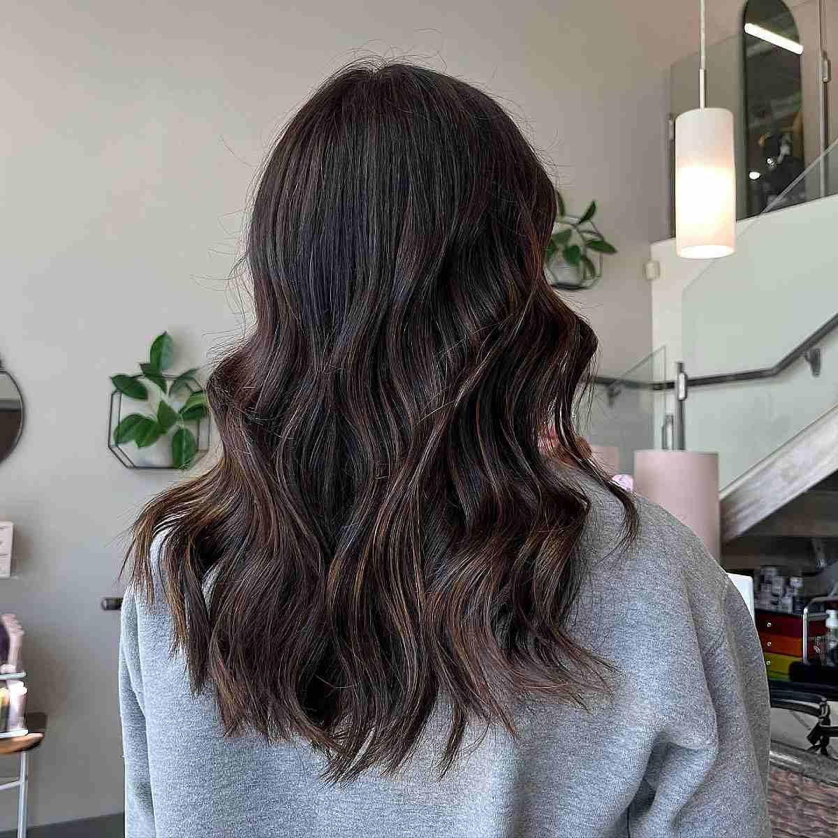 Reverse Blended Balayage on Dark Hair