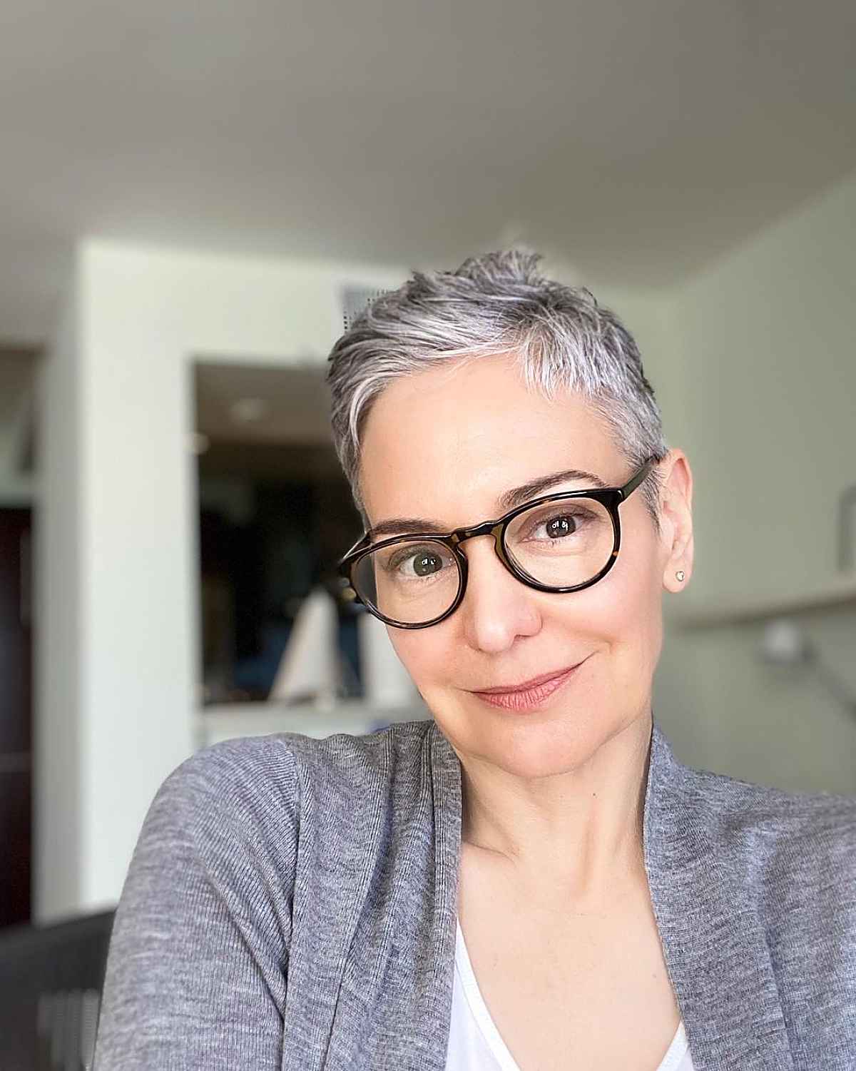 Shorter Pixie for Women Over 50 with Thin Hair