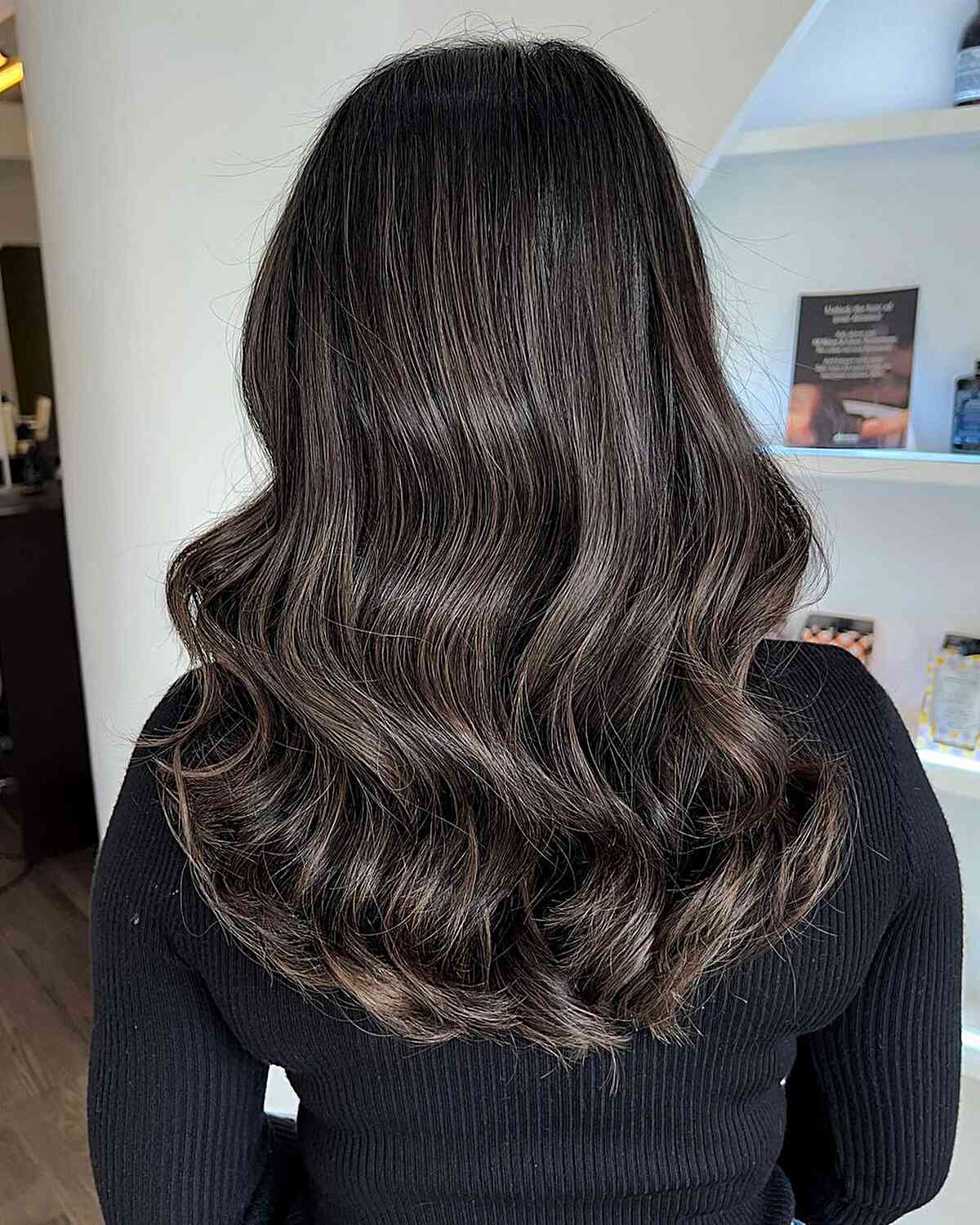 Smokey Ash Brown Balayage Hair