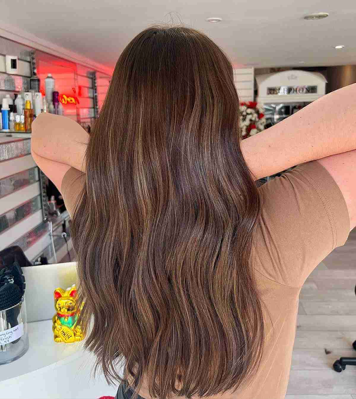 Soft Chestnut Brown Reverse Balayage