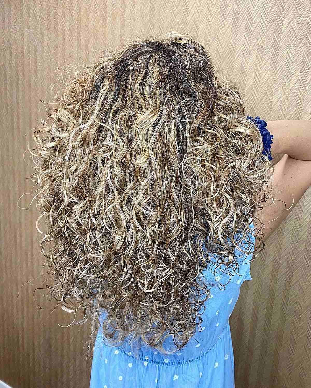 Sun-Kissed Balayage with Long Tousled Curls