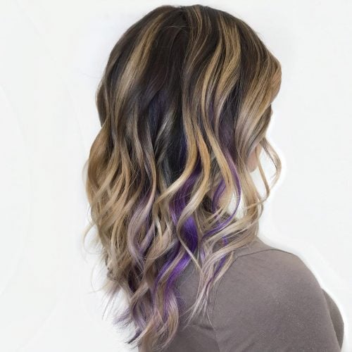 Violet Purple Peekaboo Highlights