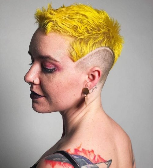 yellow pixie haircut