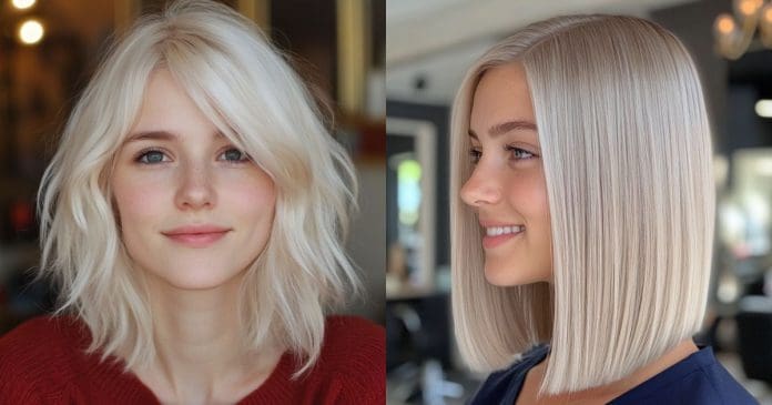 19 Stunning Platinum Blonde Balayage Hair Color Ideas