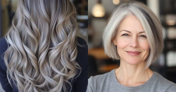 31 Gorgeous Grey Balayage Hair Color Ideas for Every Age