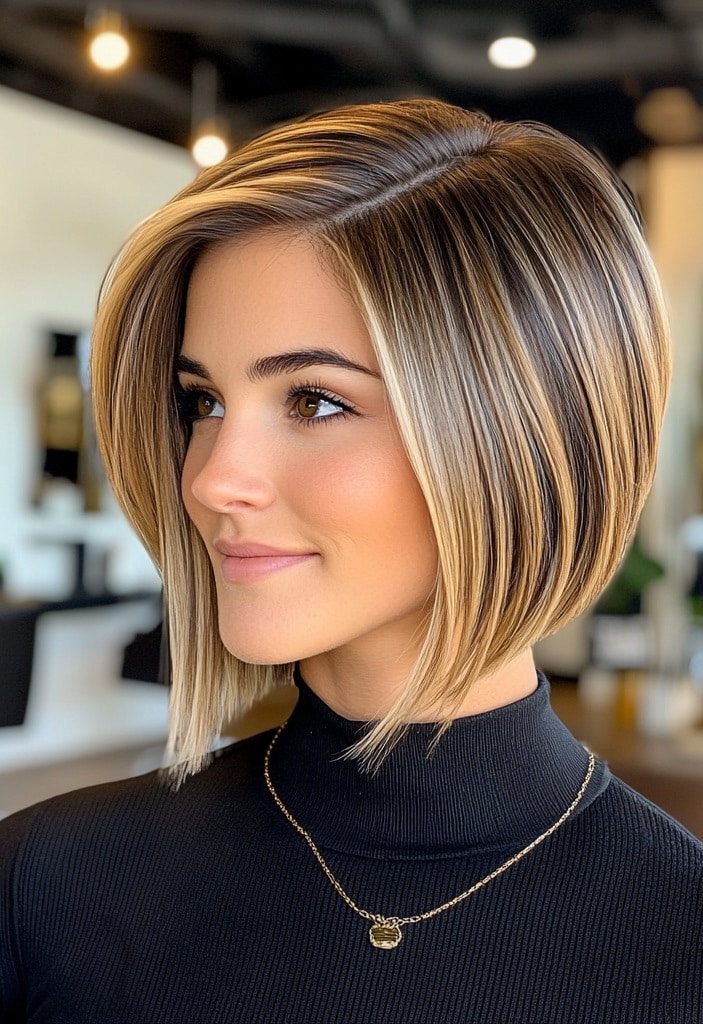 Blonde Bob with Dark Roots