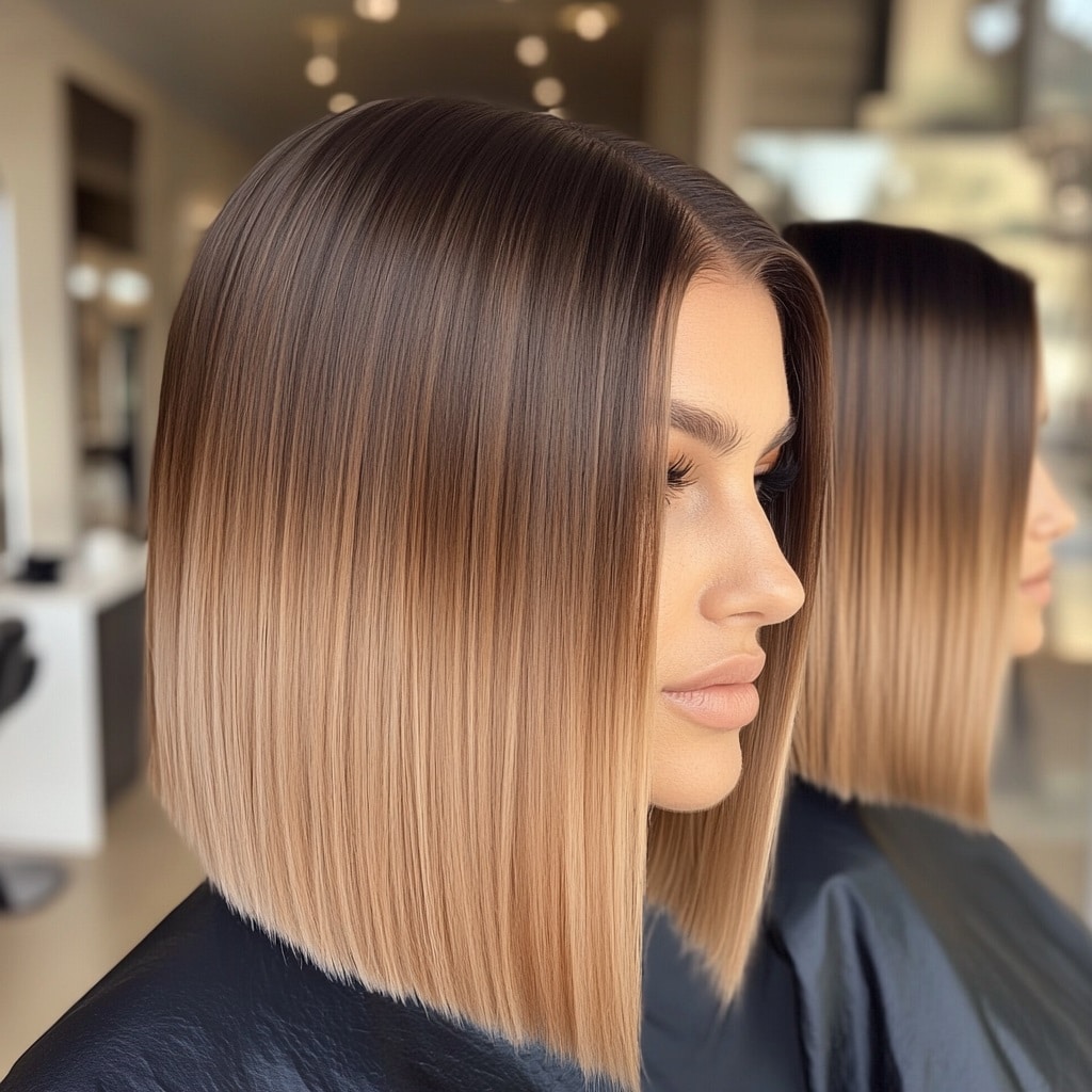 Sleek-Brunette-to-Beige-Blonde-Ombre-Bob