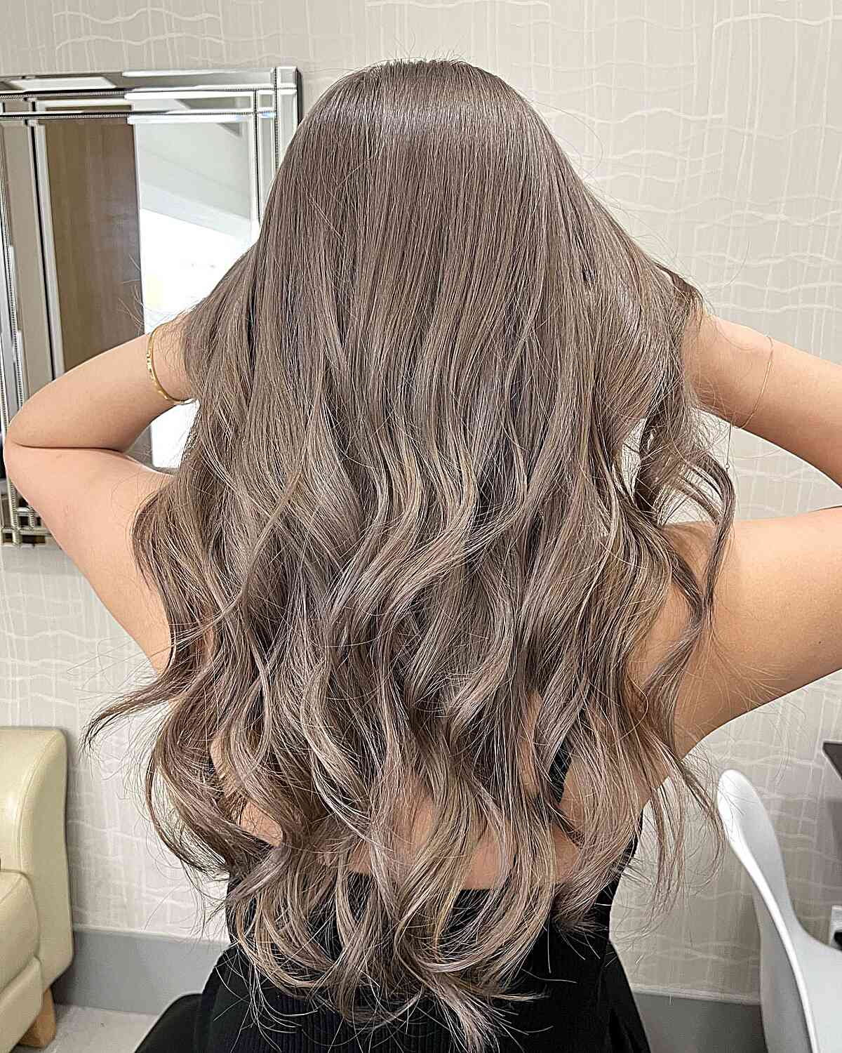 Ashy Light Milk Tea Brown Hue for Long Waves