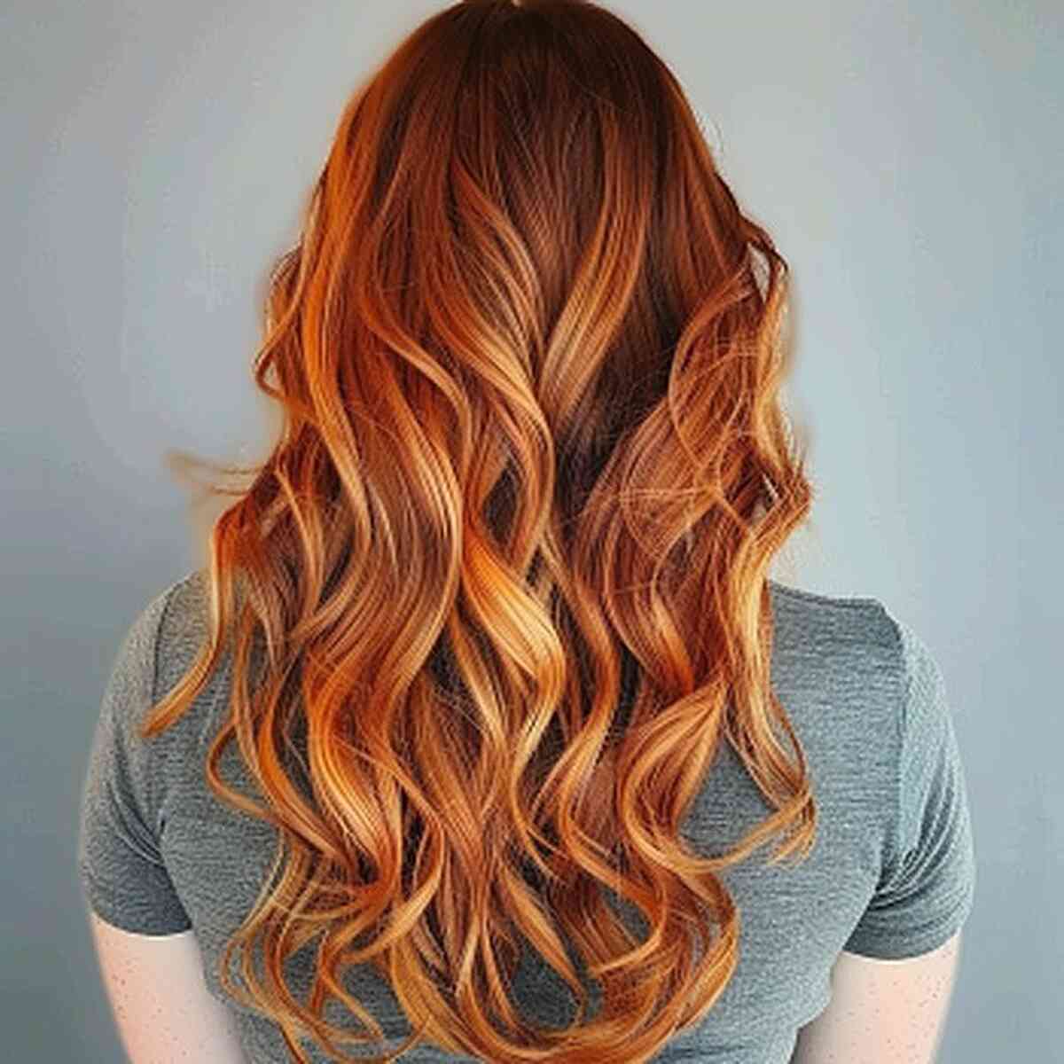 Auburn hair with highlights