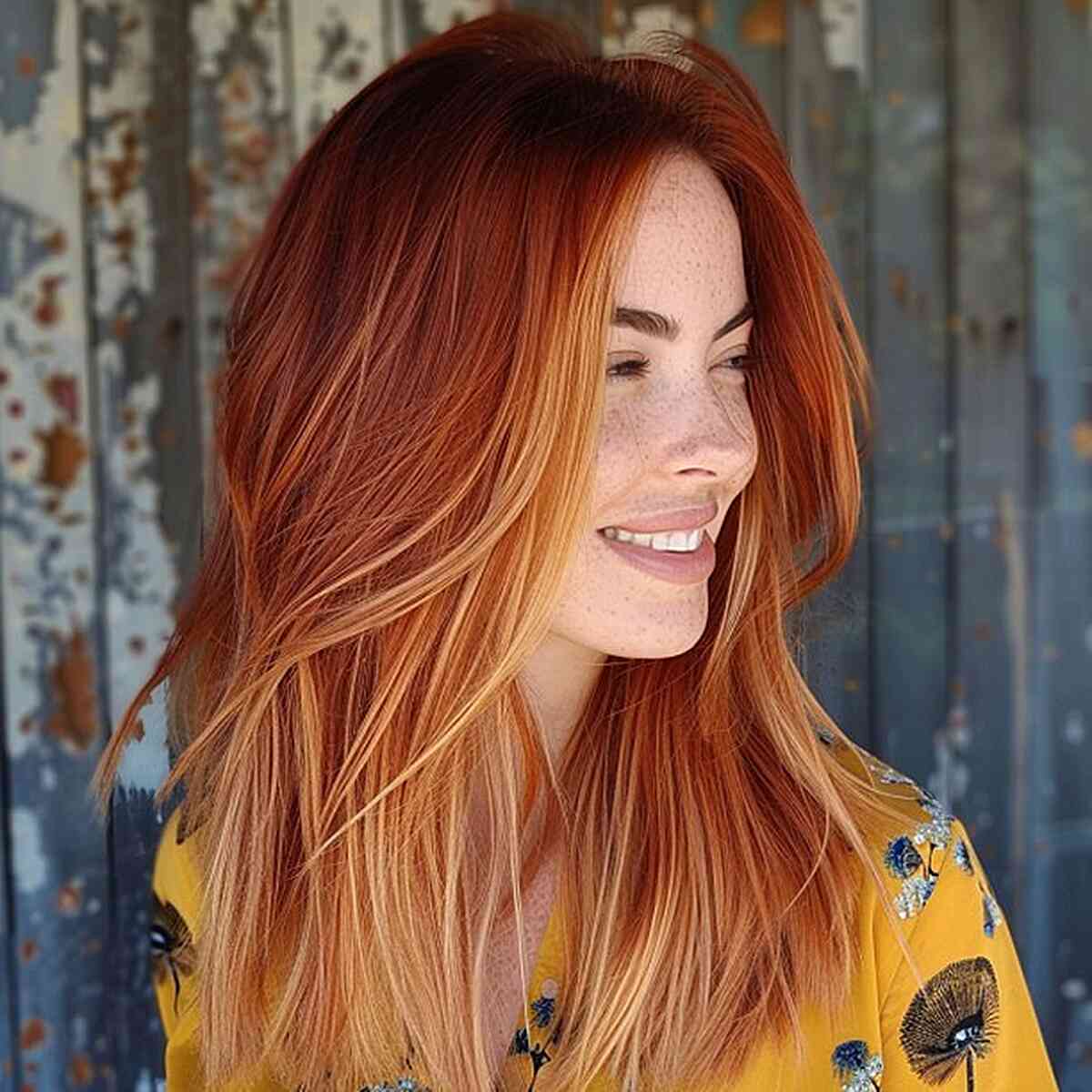 Auburn ombre hair color