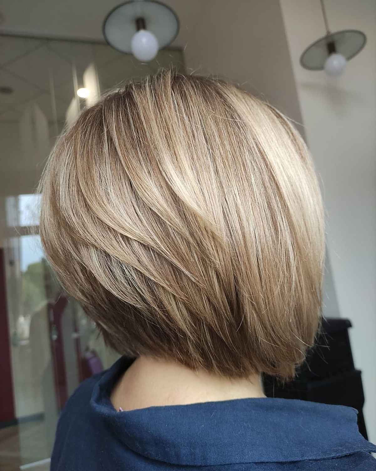 balayage blonde bob