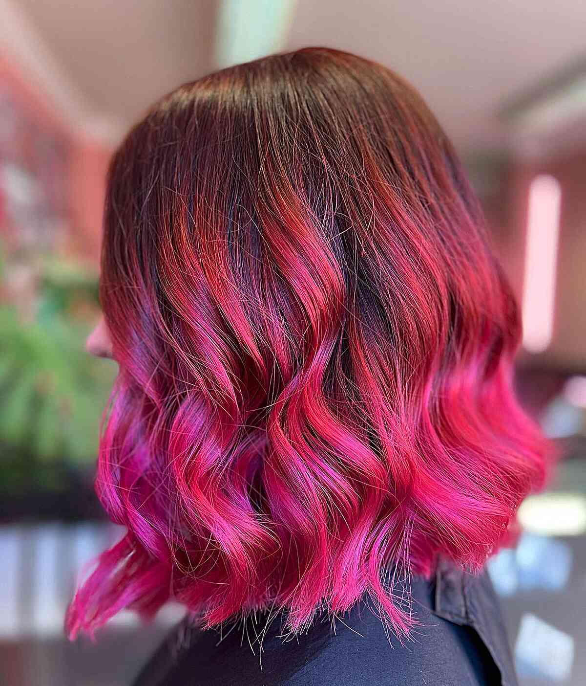 Black to Cherry Red Ombre