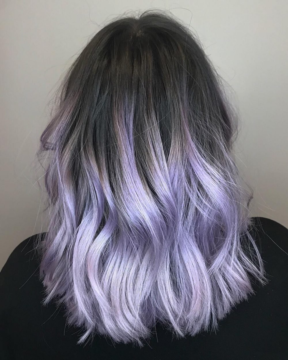 Black to Lavender Ombre