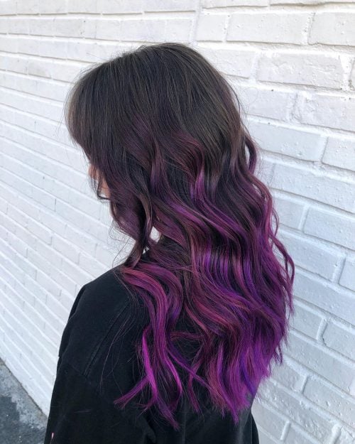 Black to Vivid Purple Ombre