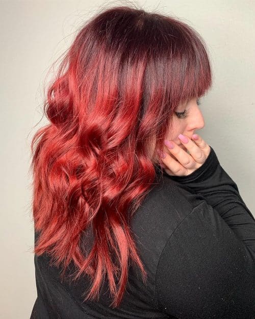 Cherry Red Balayage