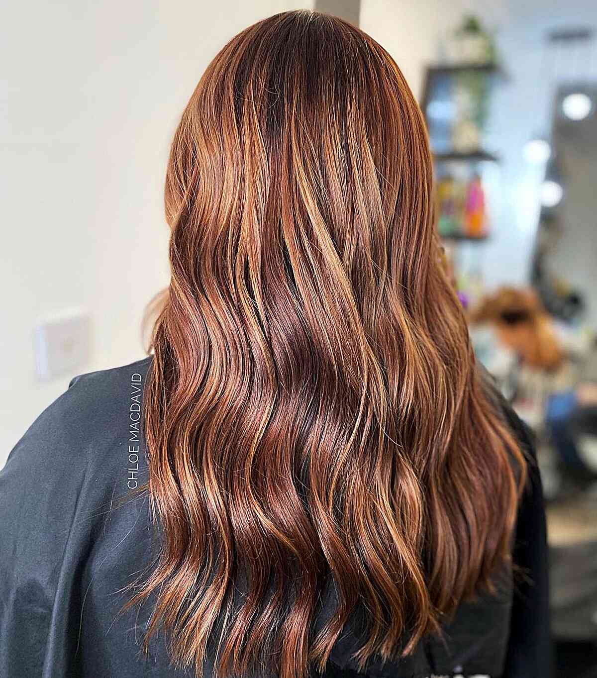 Dark Auburn Hair with Caramel Tones