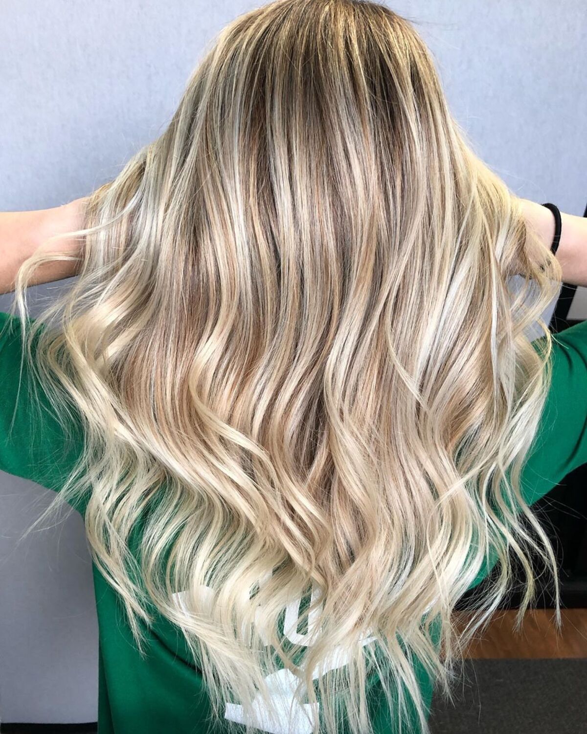 dark blonde with light blonde highlights