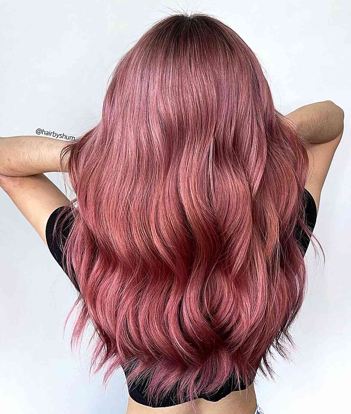 Dark Pink Balayage Hair