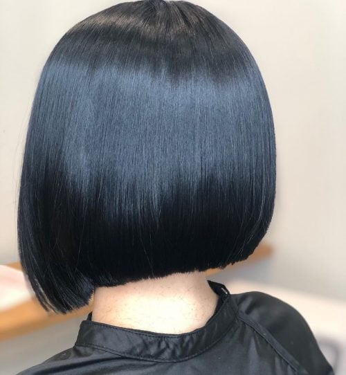 darkest steel blue black bob