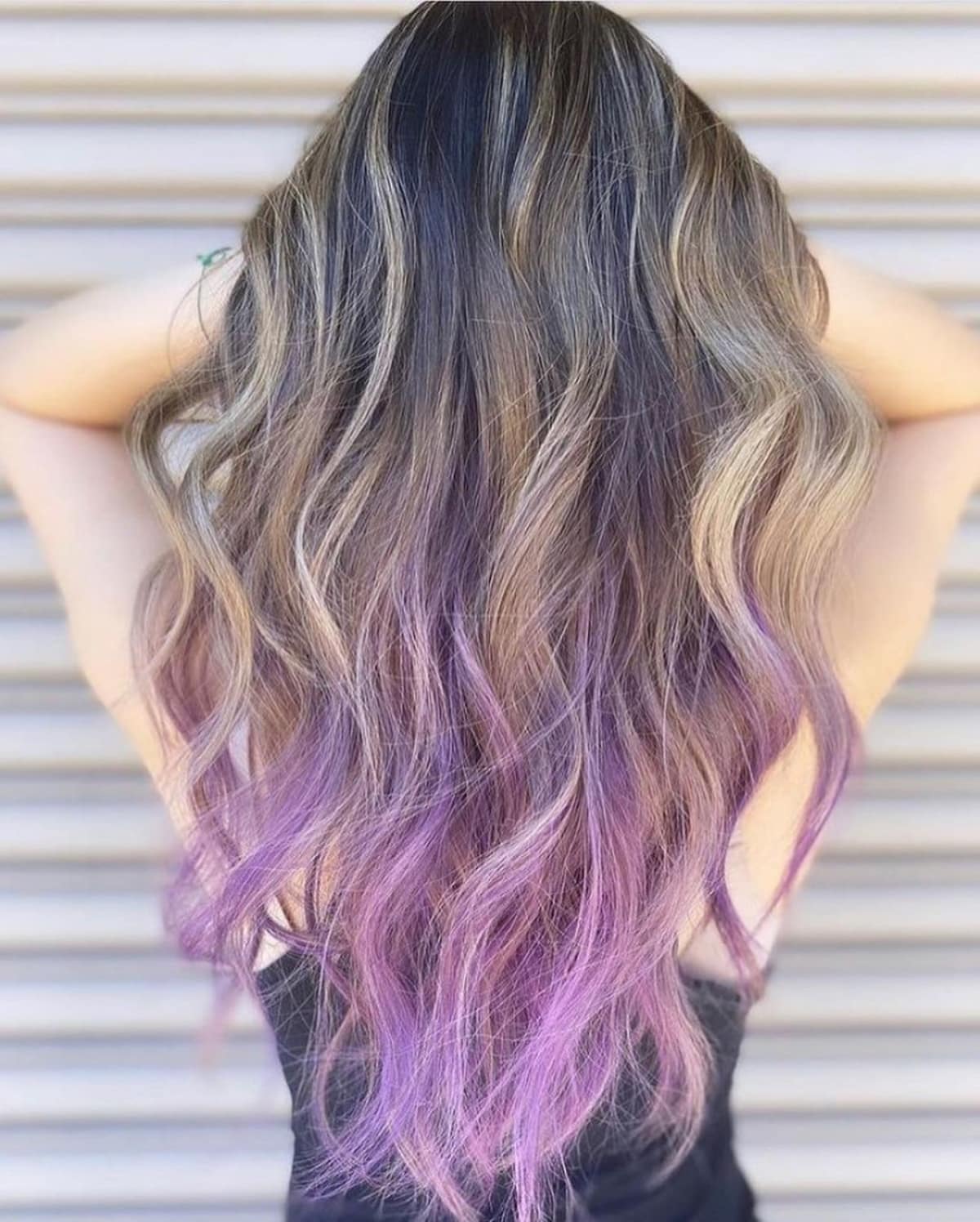 Faded lavender ombre