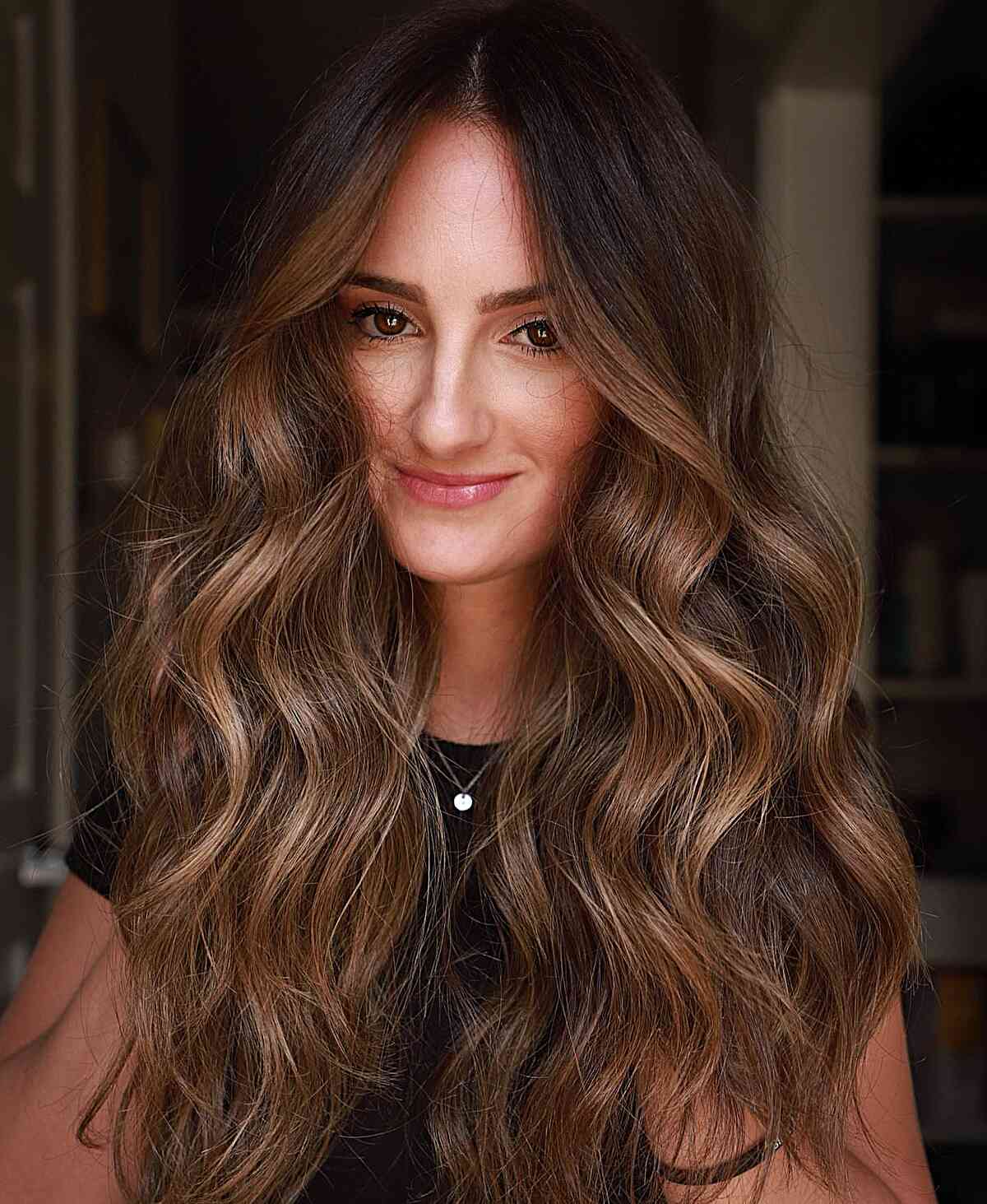 Glamorous Dark Golden Brown Hair Color