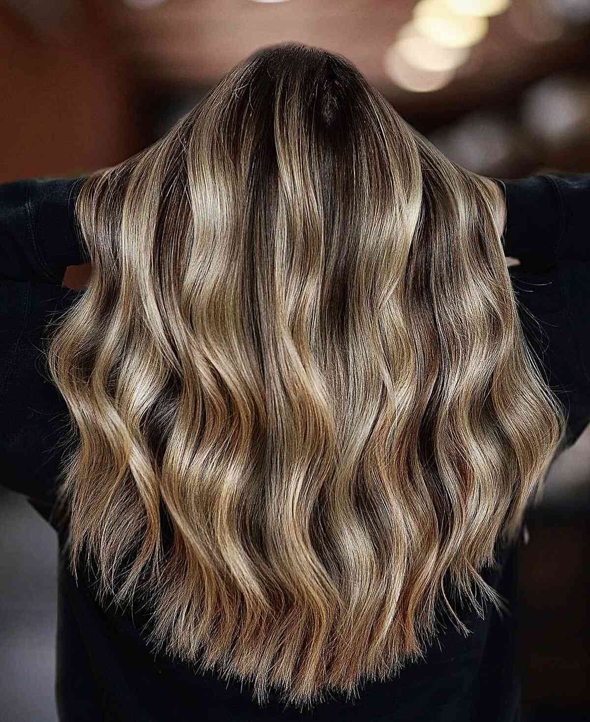 Gorgeous Balayage with Honey Blonde Tones