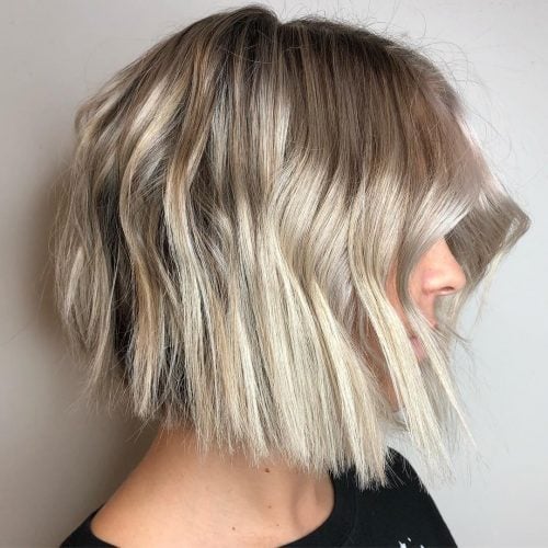 Graduated Blonde Ombre Bob