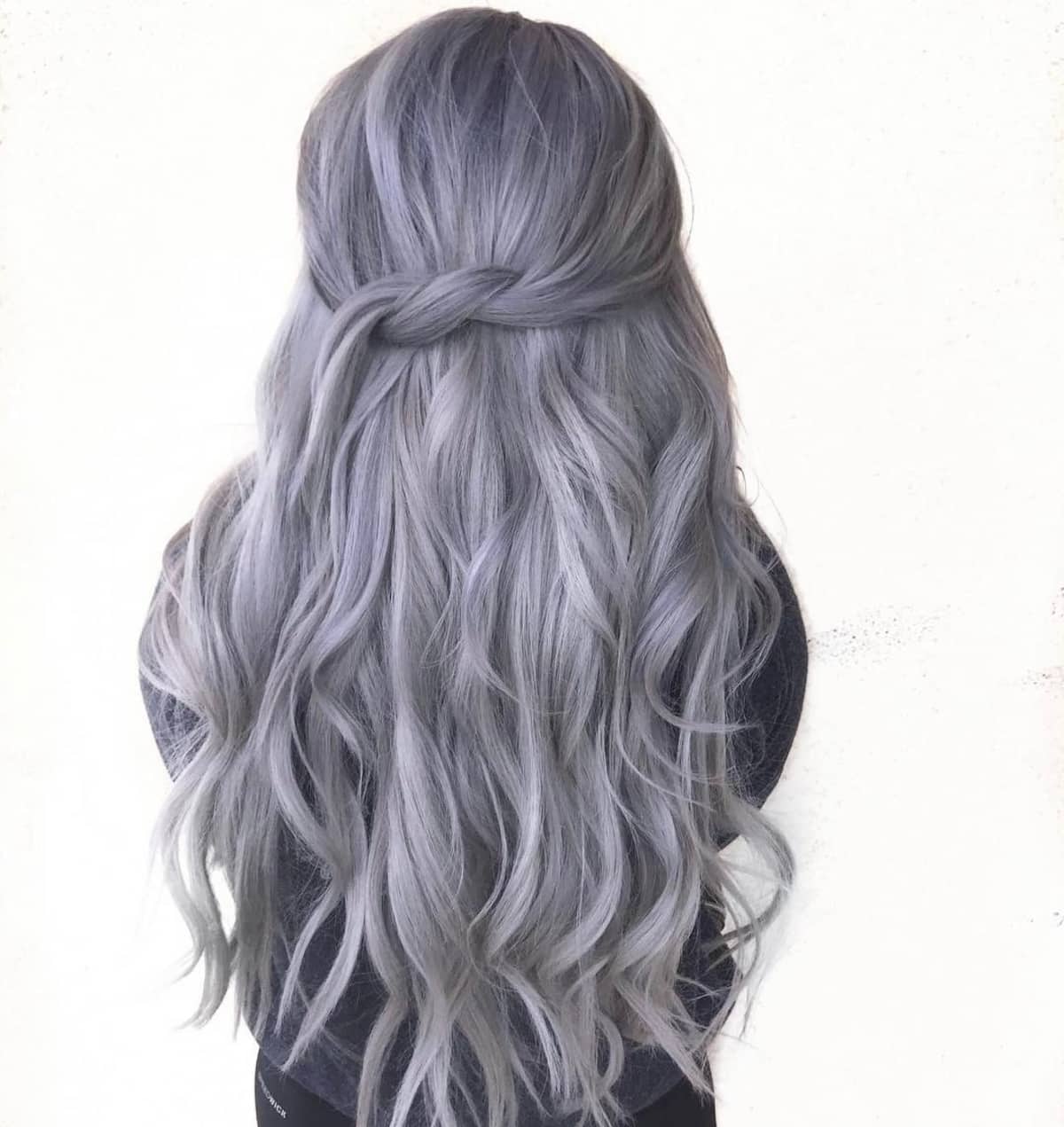 Gray purple hair