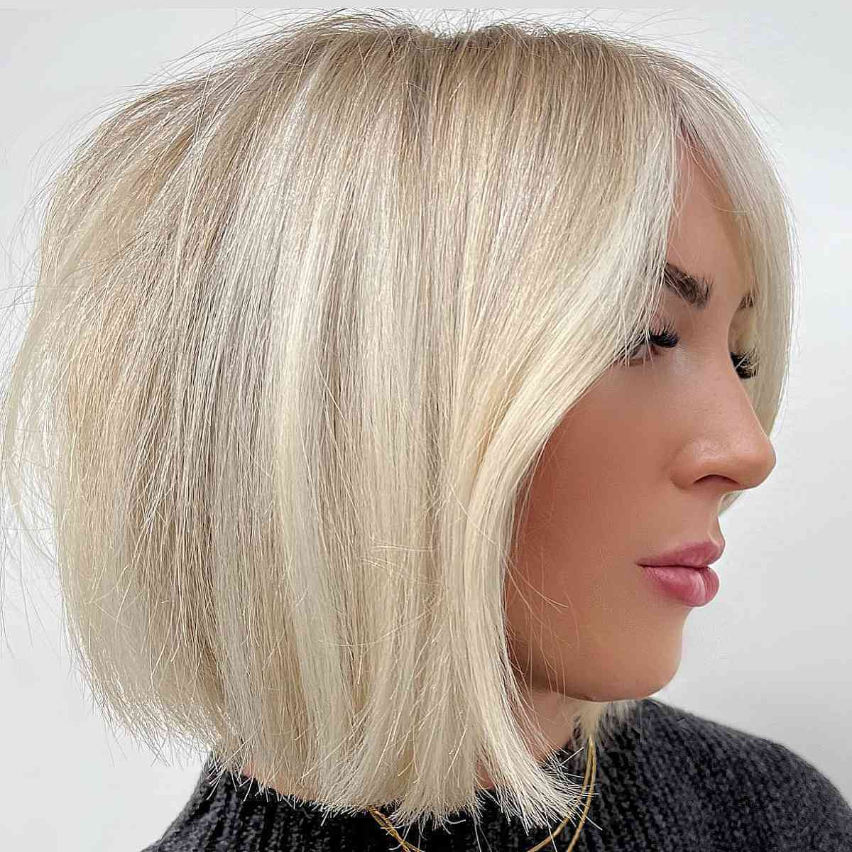 Light Blonde Above-the-Shoulder Bob