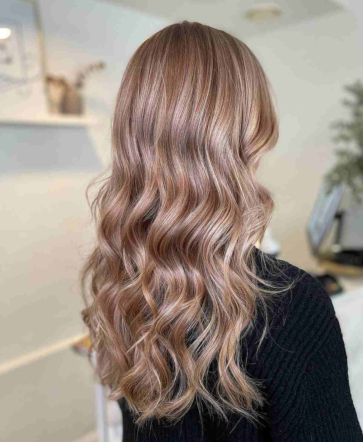 Light brown hair with blonde highlights