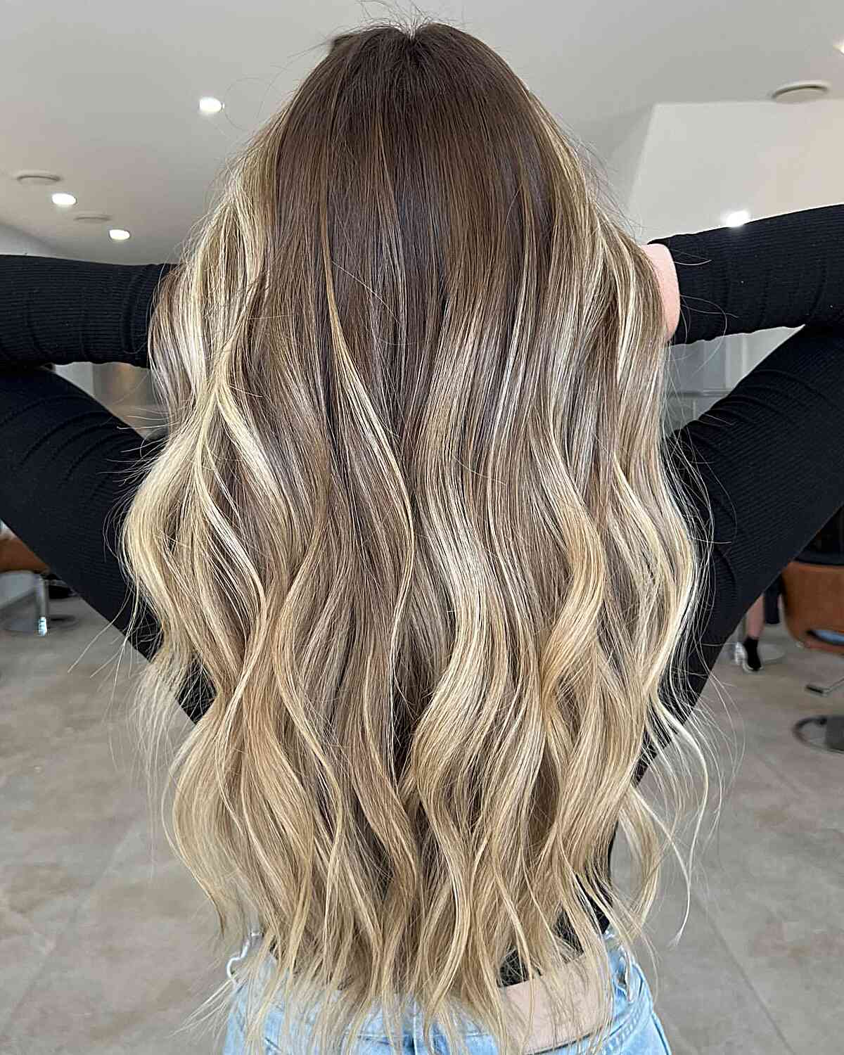 Long Brown Hair with Sandy Blonde Accents