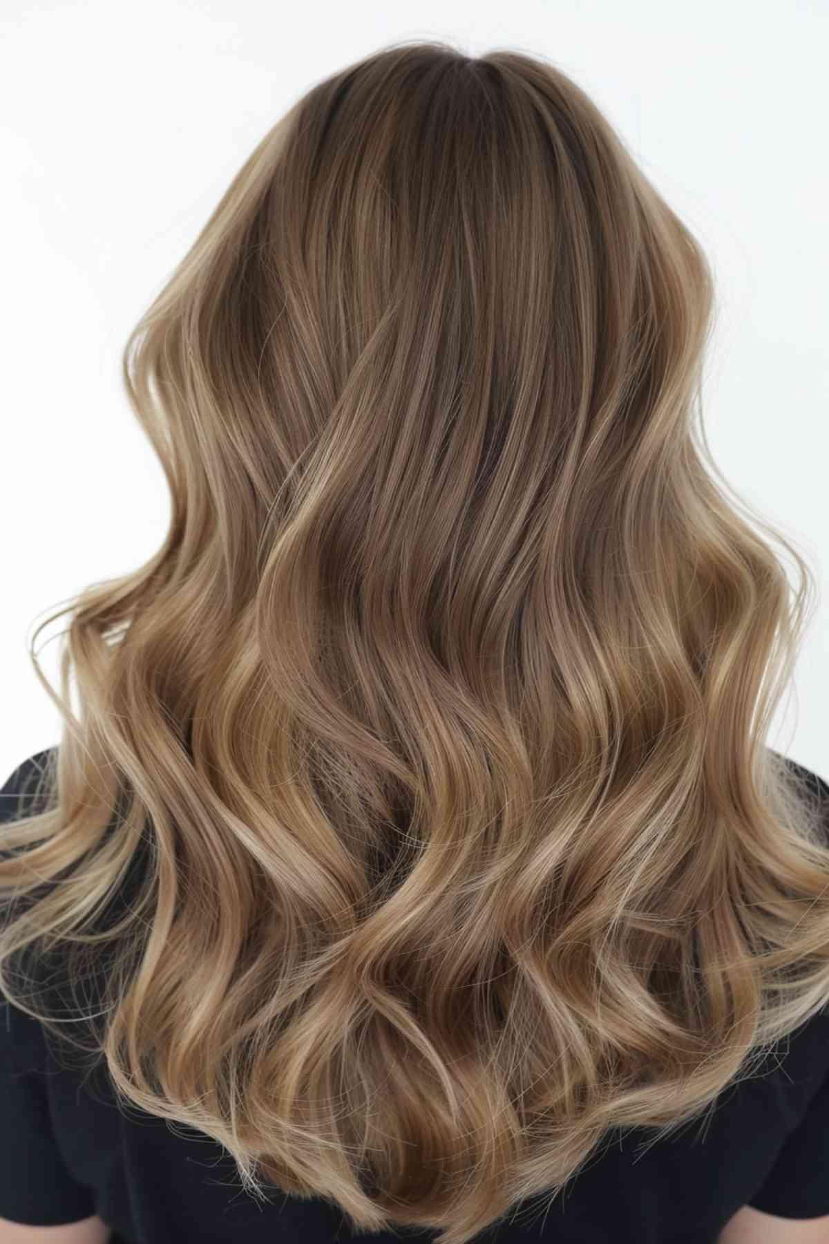 Long Layered Dark Blonde Balayage Hairstyle