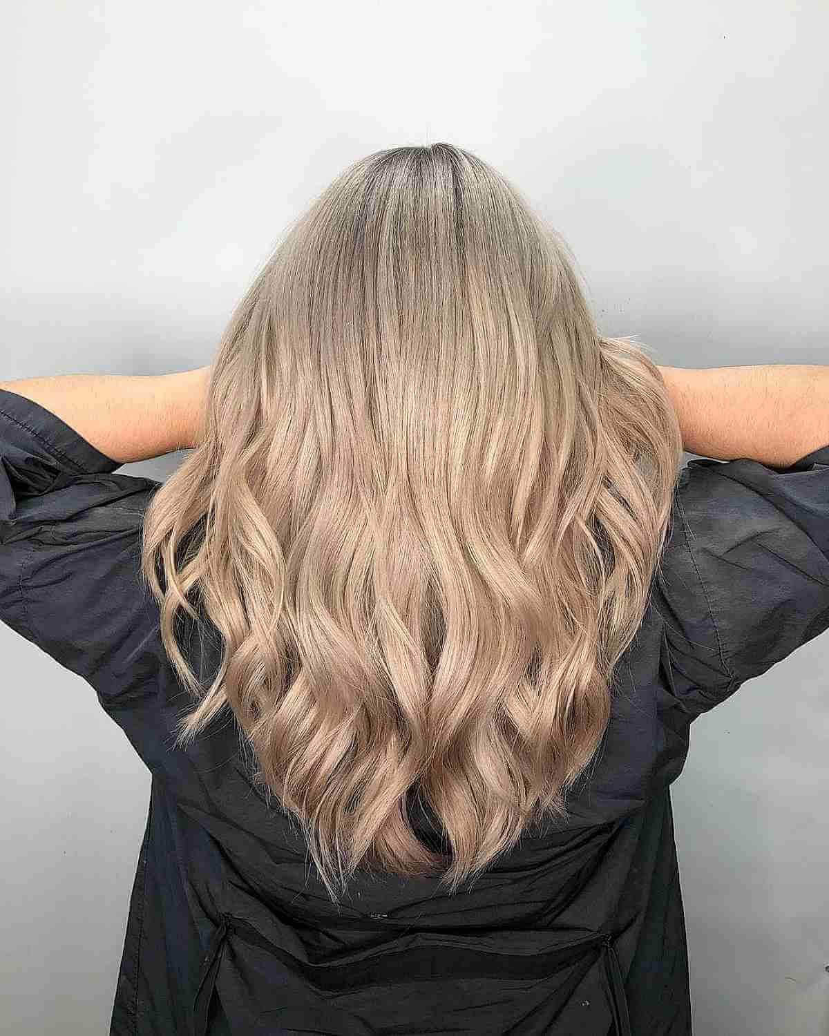 Medium-Length Bubbly Blonde Hair