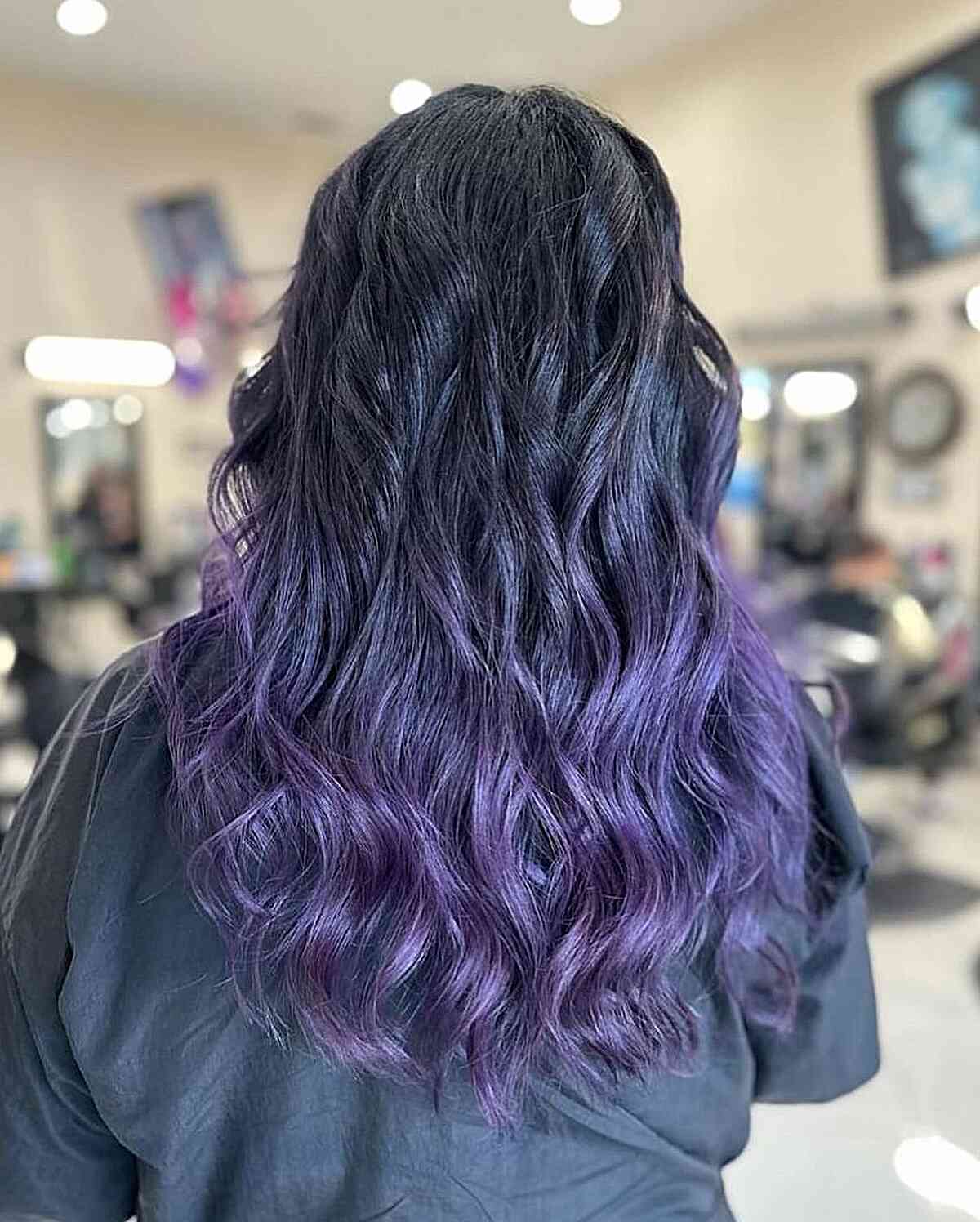 Multi-Toned Violet Ombrè Hair