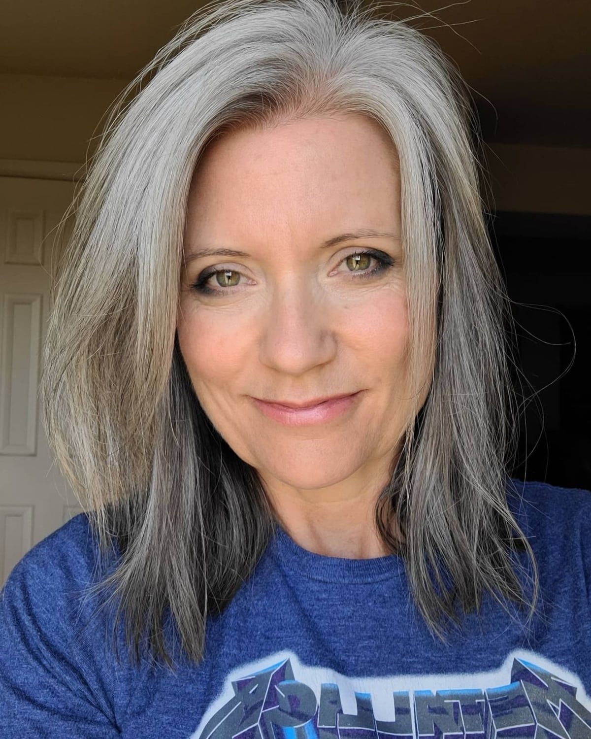 Naturally salt and pepper hair for women over 50