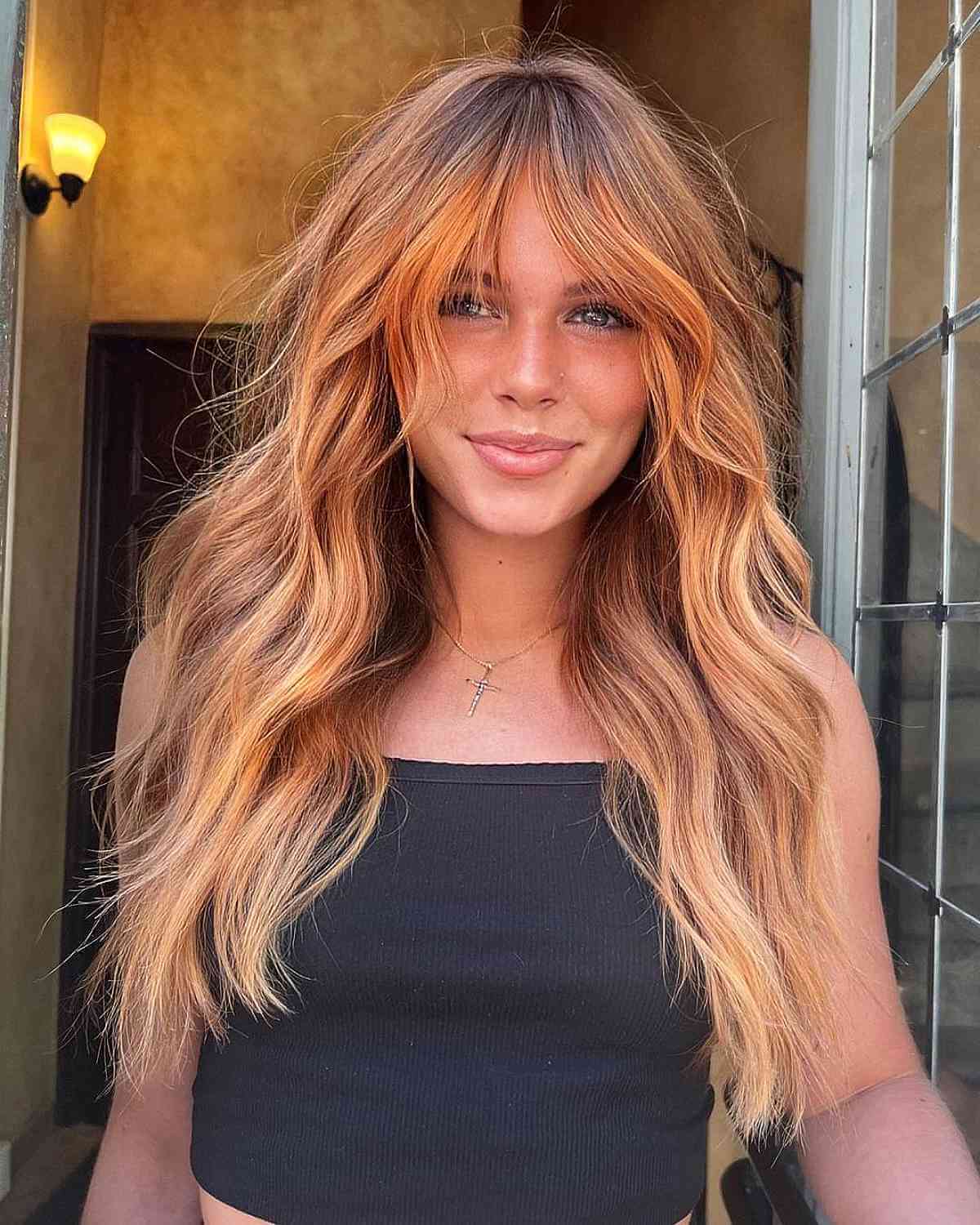 Peachy-Red Gorgeous Balayage